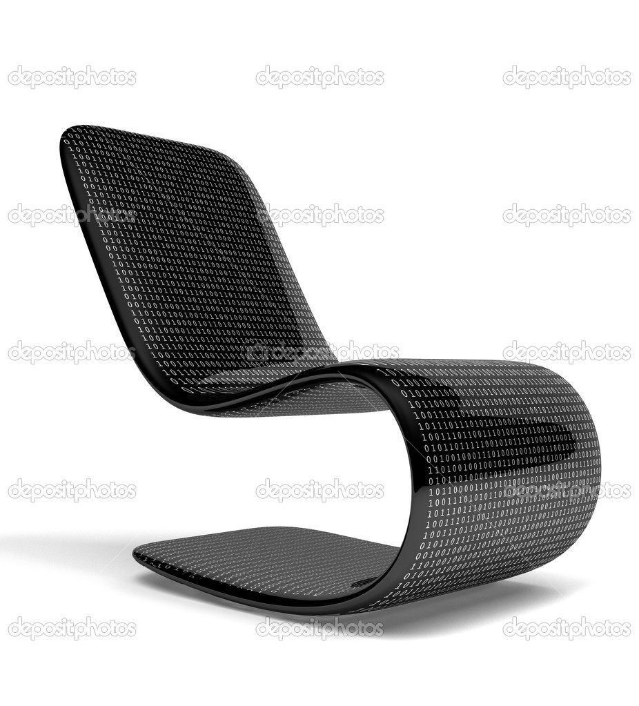 Modern chair with digital numbers