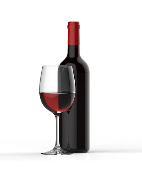 bir kırmızı şarap cam