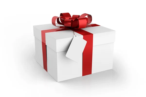 Gift box white background — Stock Photo, Image