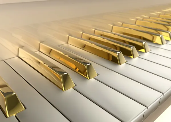 Золото піаніно Ліцензійні Стокові Зображення