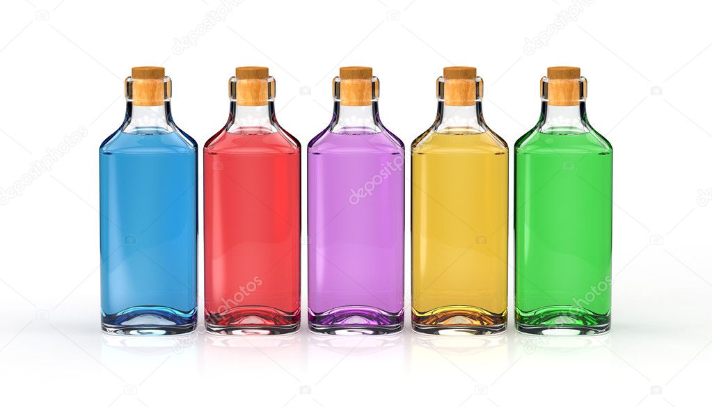 Bottles with basics oils