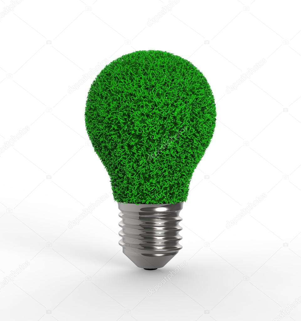 light bulb with grass