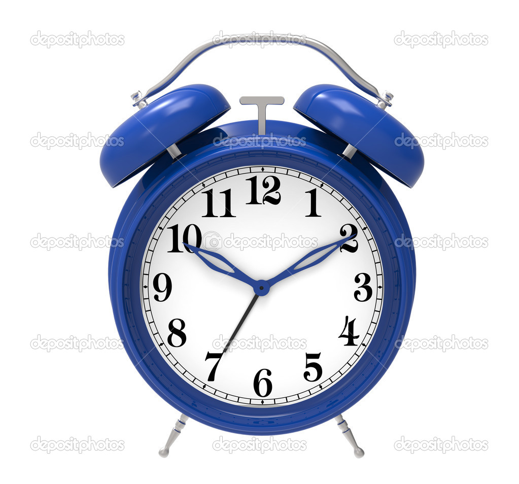 blue alarm clock