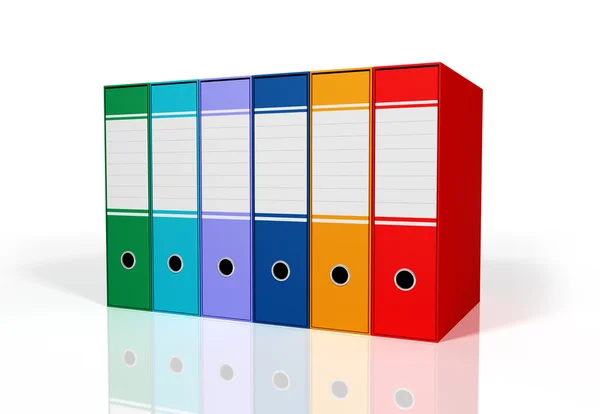 Green and red colorful binders — Stock Photo, Image