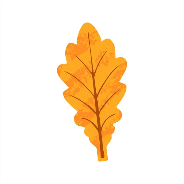 Moderní Podzimní Módní Ikona Padajících Dubových Listů Sbírka Výstřižků Prvků — Stockový vektor