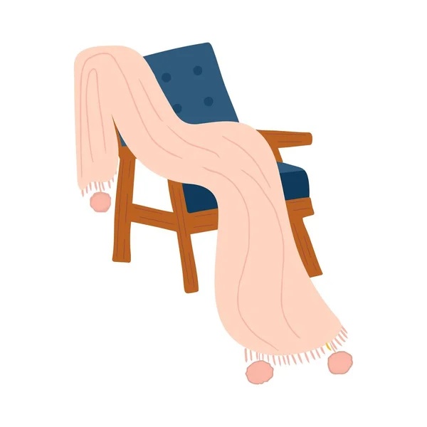 一串丑闻鸟舒适的扶手椅 安乐死用的椅子家具的矢量流行图标 — 图库矢量图片