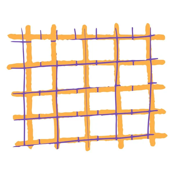 Модель Гранжевой Черной Сеткой Монохромные Линии Вертикальные Горизонтальные Ручные Полосы Стоковая Иллюстрация
