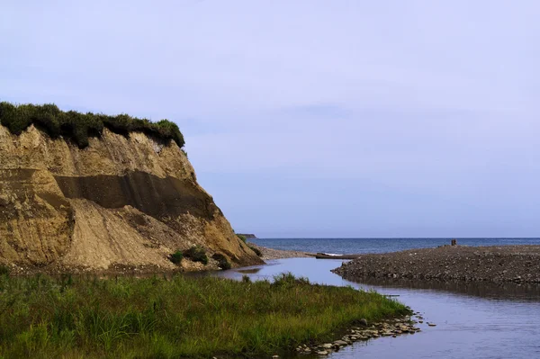 L'embouchure d'une petite rivière Images De Stock Libres De Droits