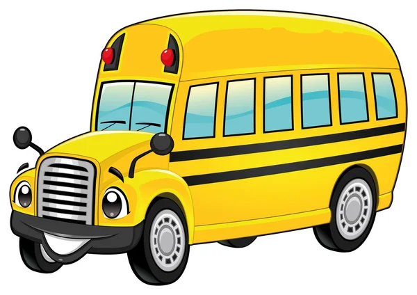 Смішні шкільний автобус . — стоковий вектор