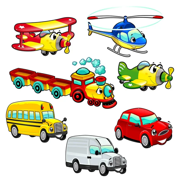 Funny vehicles. Royalty Free Stock Illustrations
