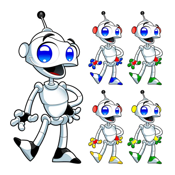 Robot divertido . — Vector de stock