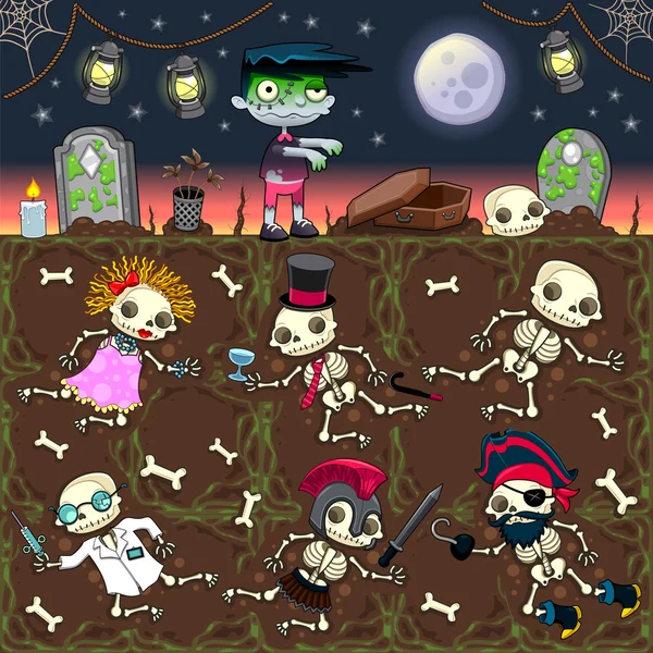 Zombie scene. — Stock Illustration Zombie scene. Stock Illustration