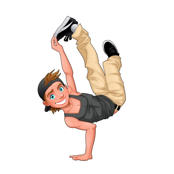 Divertido breakdancer . — Vector de stock