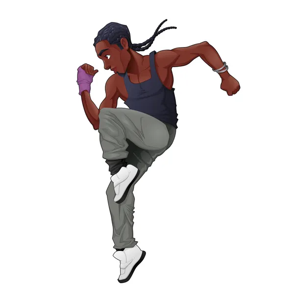 Divertido breakdancer . — Vector de stock