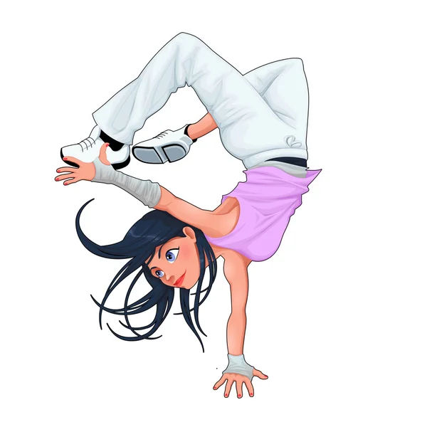 Grappige breakdancer. — Stockvector