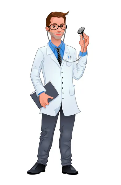 Young doctor. — Stock Vector