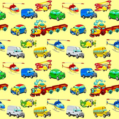 arka plan ile komik Araçlar. 