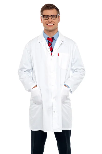 Stylish portrait of handsome male doctor — Stock Photo, Image