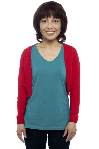 Casually portrait of smiling asian beauty — Stock Photo, Image