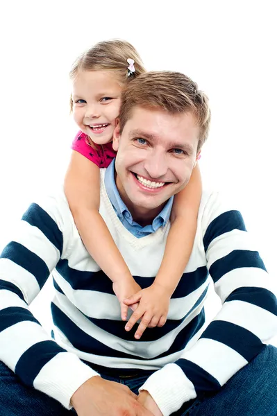 Padre e hija divirtiéndose juntos —  Fotos de Stock