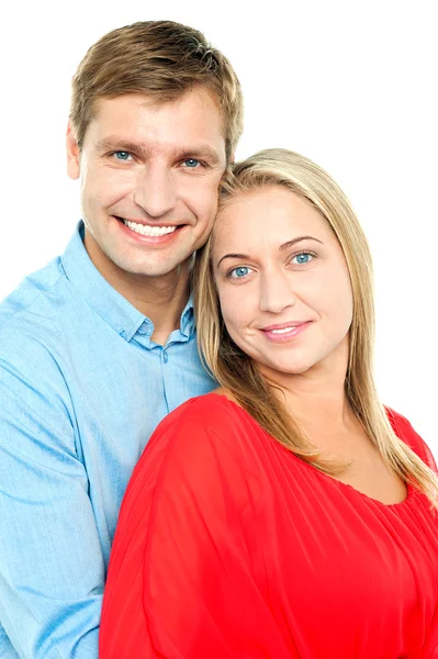 Profile shot of an adorable young love couple — Stock Photo, Image