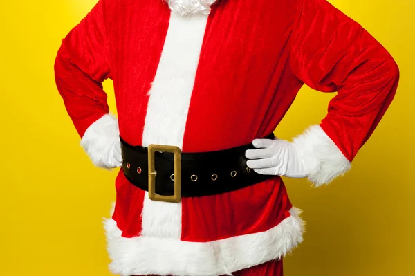 Cropped image of Santa resting his hands on waist — Stock Photo, Image