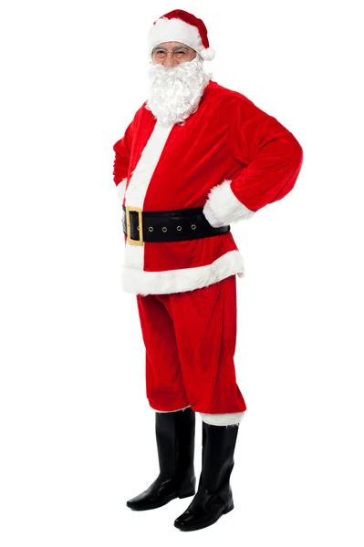 Санта-Клаус готовится к празднованию Рождества — стоковое фото