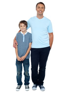 Baba ve oğul rahat stüdyo çekim