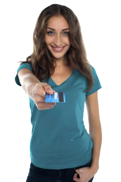 Please accept your new credit card — Stock Photo, Image