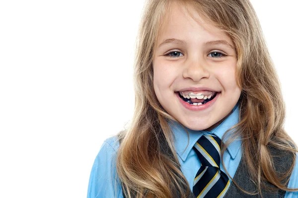 Cheerful school girl — Stock Photo, Image