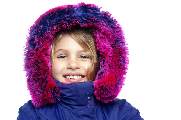 Leuk meisje winter portret — Stockfoto