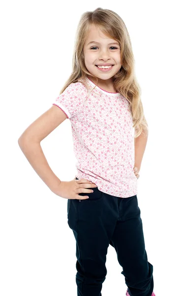 Cute young caucasian child posing for a portrait — Stock Photo, Image