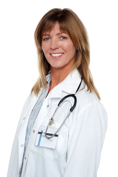 Smiling middle aged medical expert — Stock Photo, Image