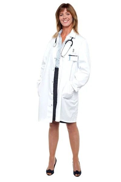 Smiling middle aged medical expert — Stock Photo, Image