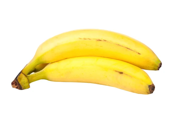 Dos plátanos aislados sobre fondo blanco —  Fotos de Stock