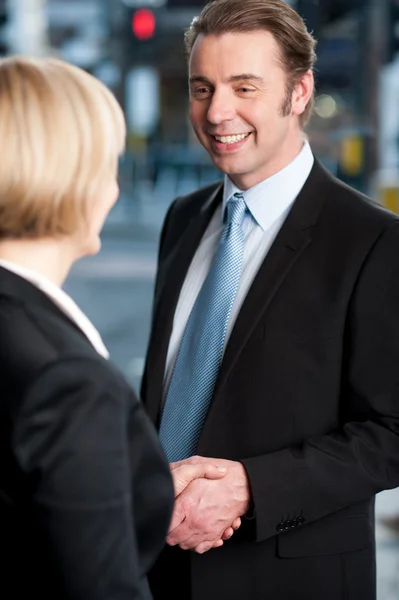 Obchodní handshake, dohoda — Stock fotografie