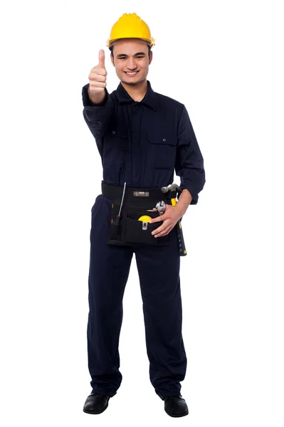 Thumbs up, Job is completed — Stock Photo, Image