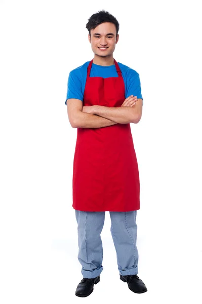 Casual full length portrait of male chef — Stock Photo, Image