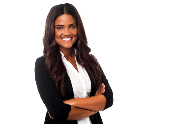 Confident young charming businesswoman — Stock Photo, Image