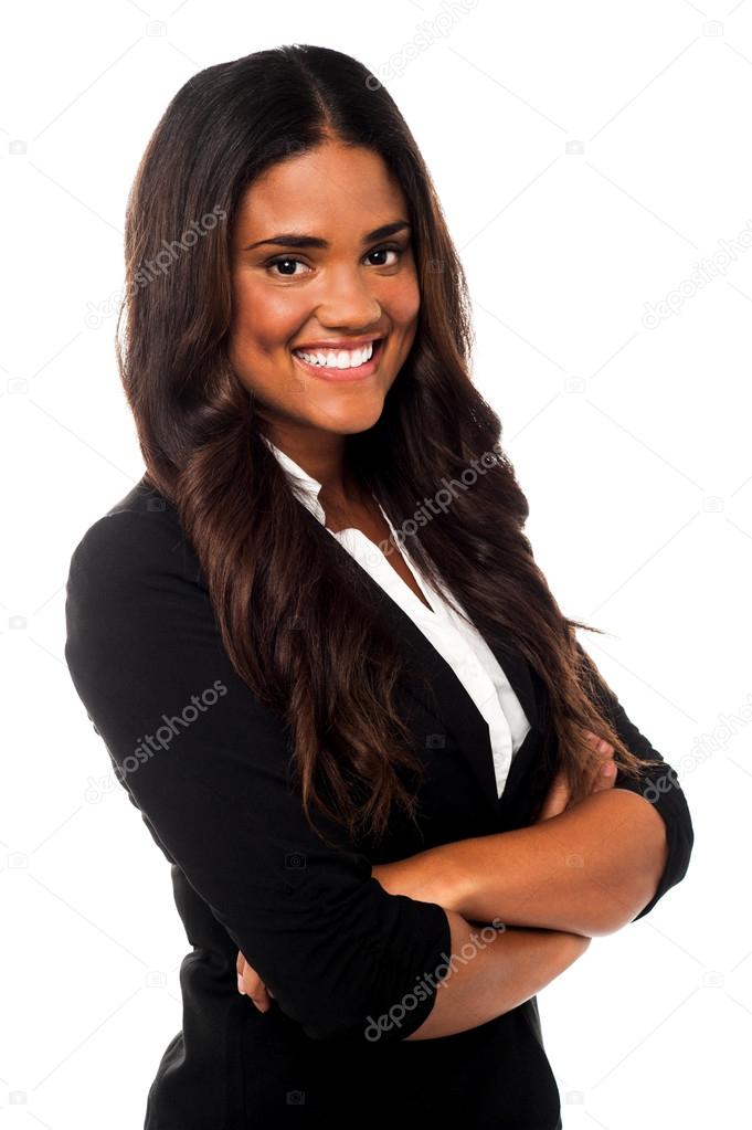 Confident smiling businesswoman