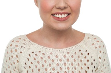 kız yüz, kırpılmış görüntü gülümseyen