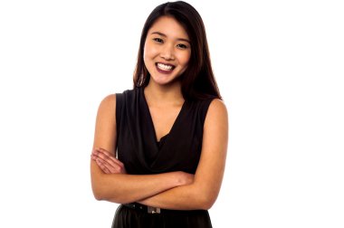 güvenle poz çekici trendy kız