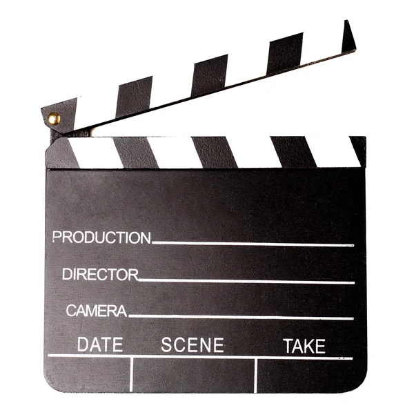Isolated clapperboard, closeup shot — Stock Photo, Image