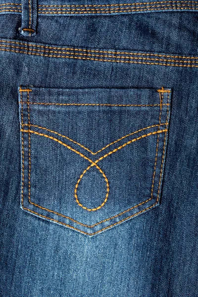 Textura de calça jeans com costura — Fotografia de Stock