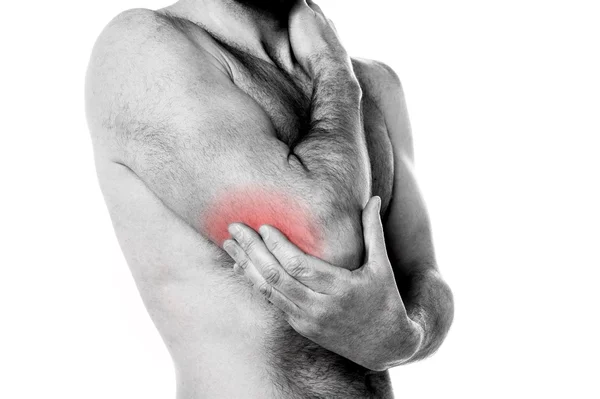 Sports injury - Pain in the elbow — Stock Photo, Image