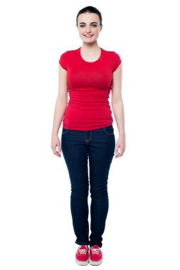 çekici bir kız tam uzunlukta stüdyo çekim