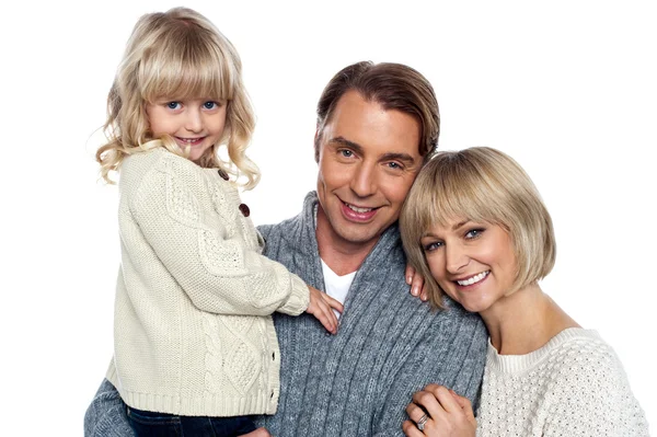 Portrait of a happy family indoors — Stock Photo, Image