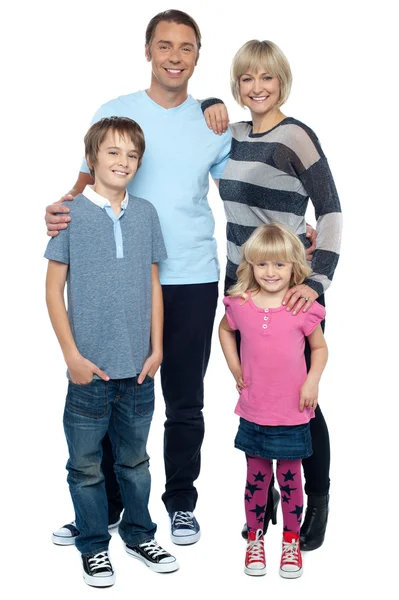 Happy family with cheerful children — Stock Photo, Image