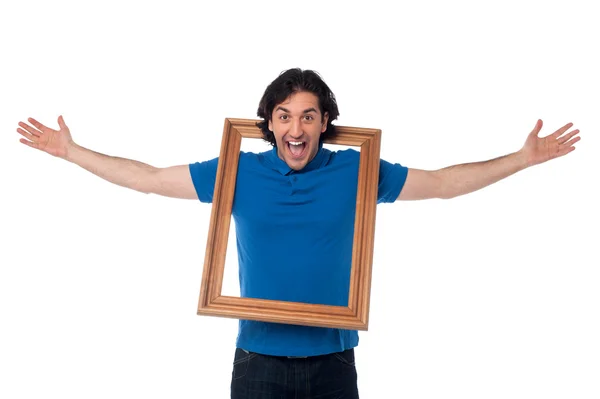 Madness at its best. Funny guy — Stock Photo, Image