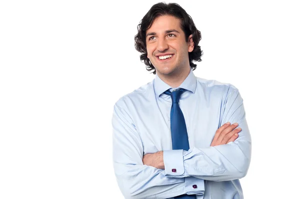 Handsome male professional looking upwards — Stock Photo, Image